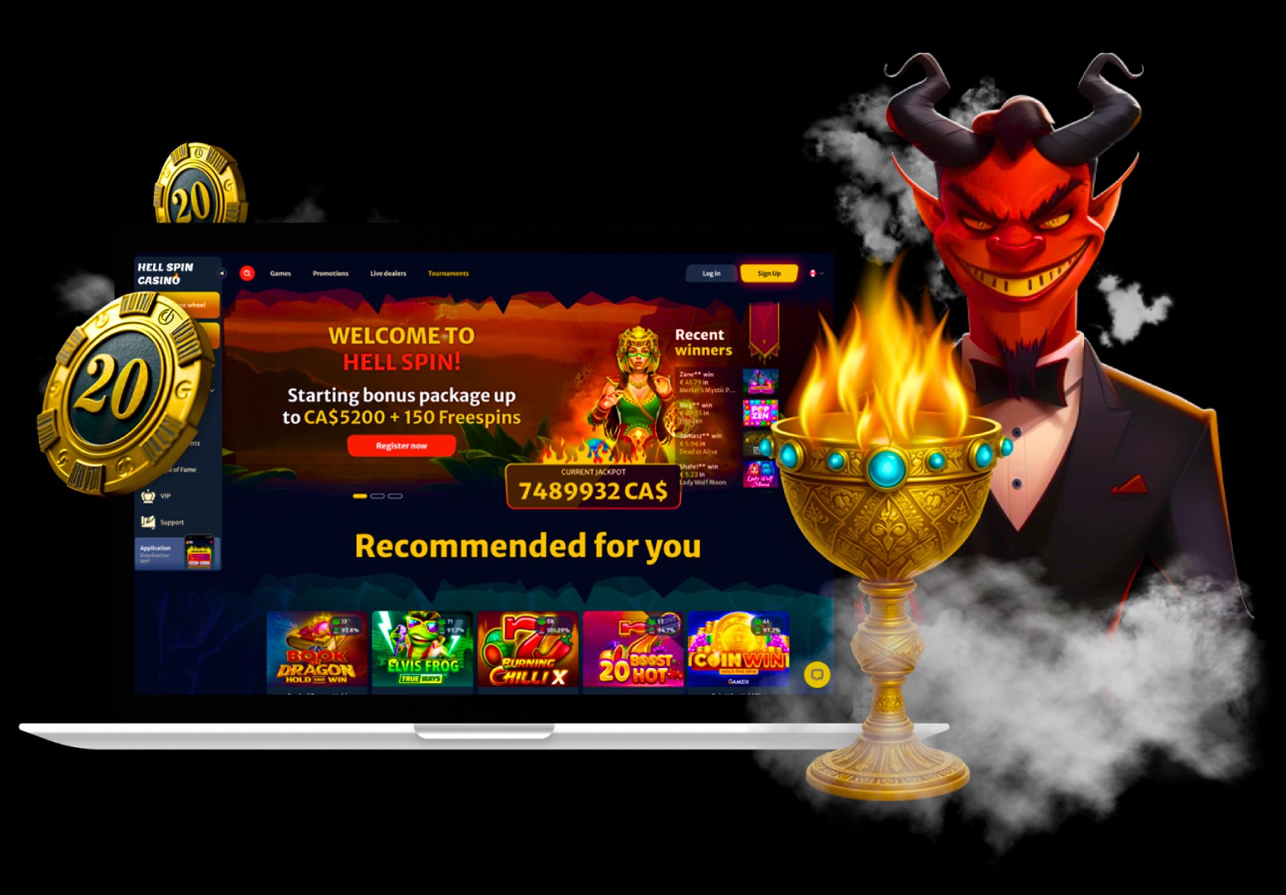 HellSpin Casino Canada Desktop